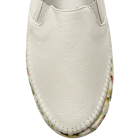 Maciejka Leather Slip-On Platform Loafers White 03512-11-00-0