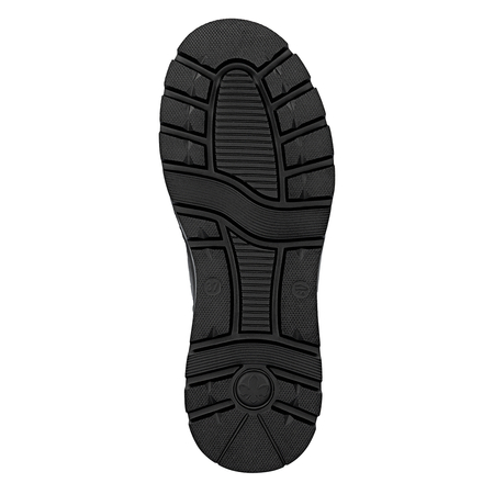 Rieker Skórzane Sznurowane Trzewiki Damskie Na Platformie Czarne 70408-00-BLACK