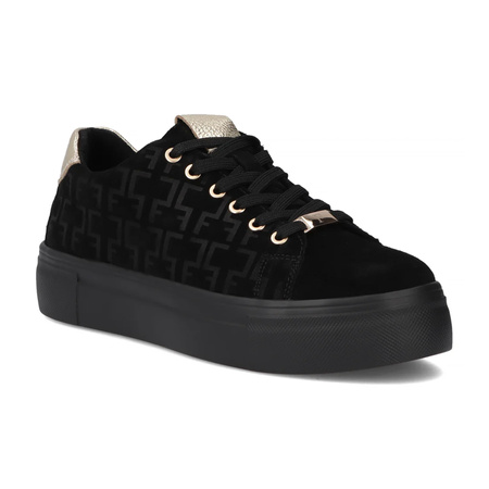 Filippo Black Leather Sneakers