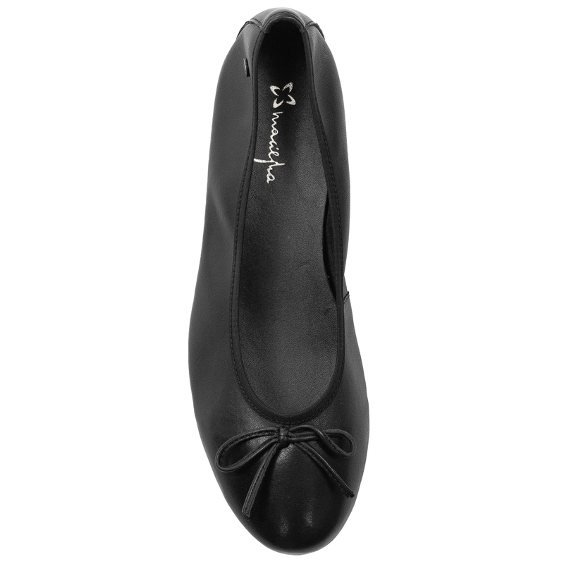 Maciejka Leather Classic Ballerinas With Bow Black P6800-01-00-0