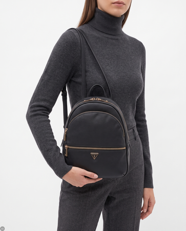 Guess Urban Large Backpack Gold Details Black HWBG7118330-BLACK