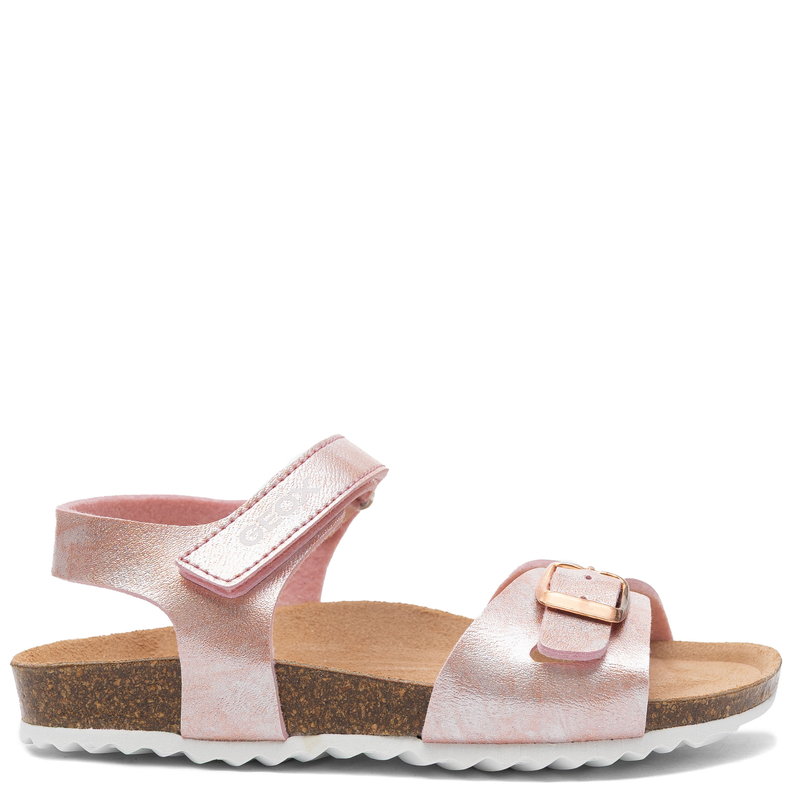 Geox Shimmery Velcro Strap Girls Sandals Pink J028MC-C8011