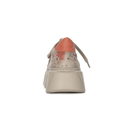 Maciejka skórzane półbuty damskie na platformie wielokolorowe 06891-18/00-8