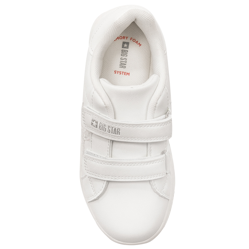 Big Star Children's girls' velcro white sneakers