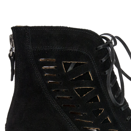Maciejka Black Women's Lace-Up Boots