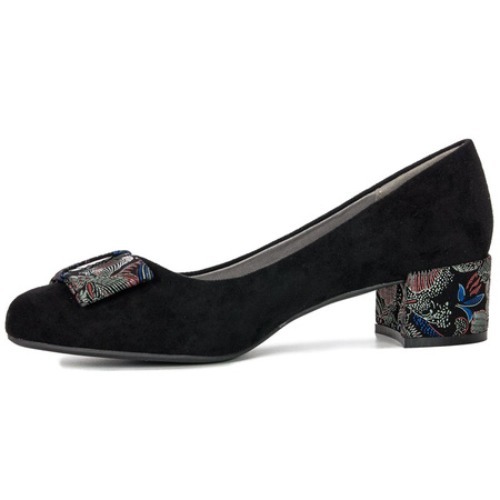 Sergio Leone PB149 MIC Black + Flowers Low Shoes