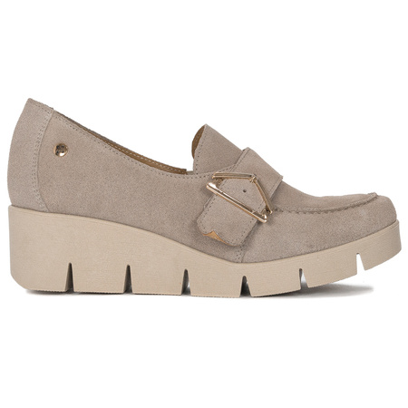 Maciejka 05829-10/00-1 Dark Beige Suede Flat Shoes