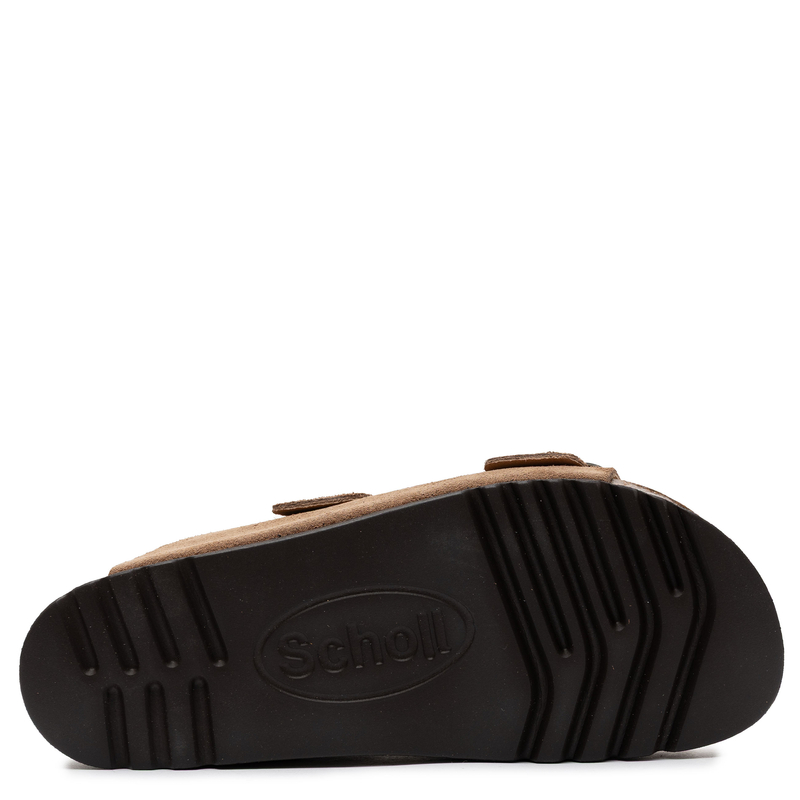 Scholl Anatomical Women’s Slides Double Buckle Brown F00734-1062