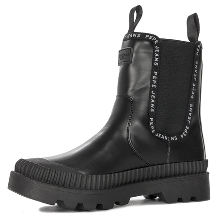 Pepe Jeans Botki damskie Gum Chelsea Black czarne
