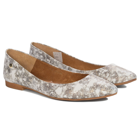 Maciejka Women's Leather Copper White Ballerinas