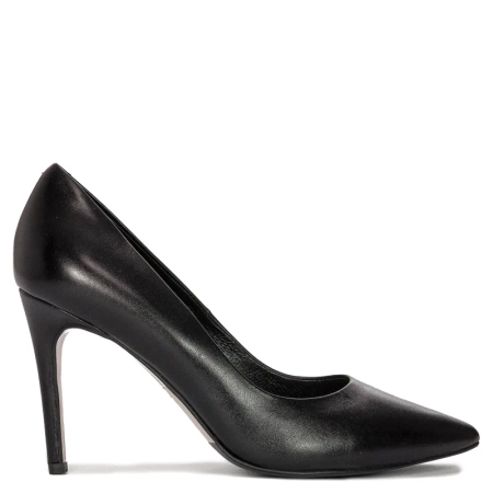 Visconi women's black leather heels Pumps