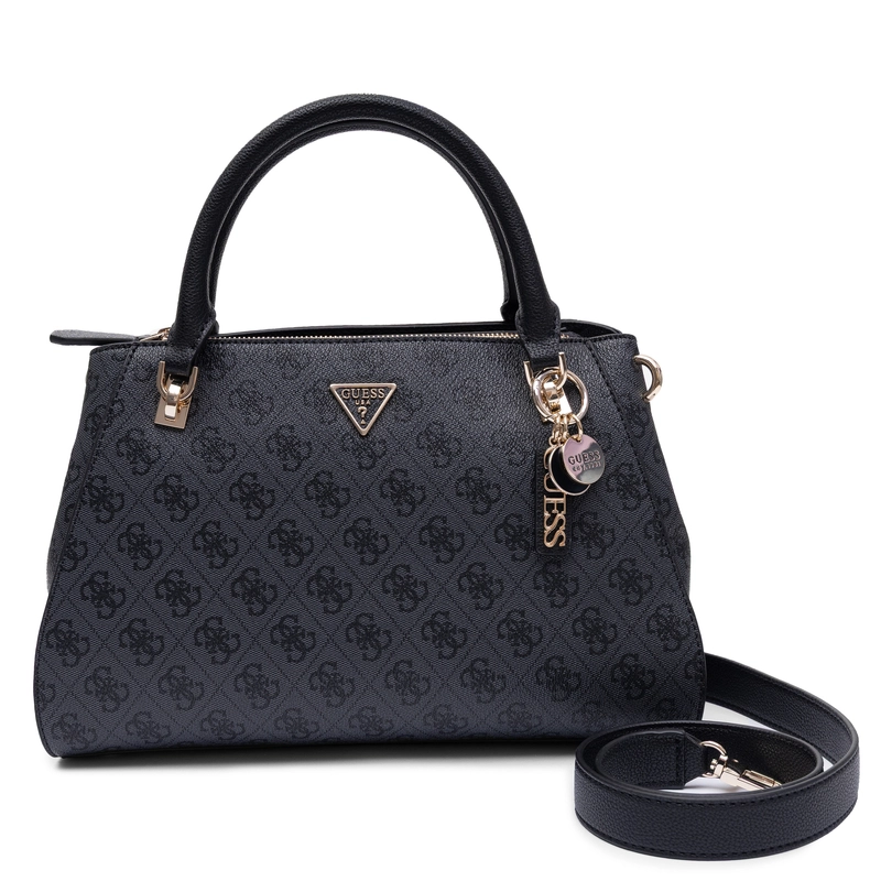 Guess Elegancka Monogram Torebka Klasyczna Czarna HWBG9672070-COAL