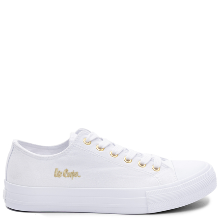 Lee Cooper Women's White Sneakers With Gold Logo LCW-26-02-4056L