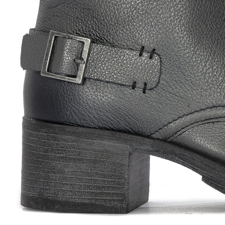 Maciejka Leather Heeled Ankle Boots Graphite 3750S-20/00-3