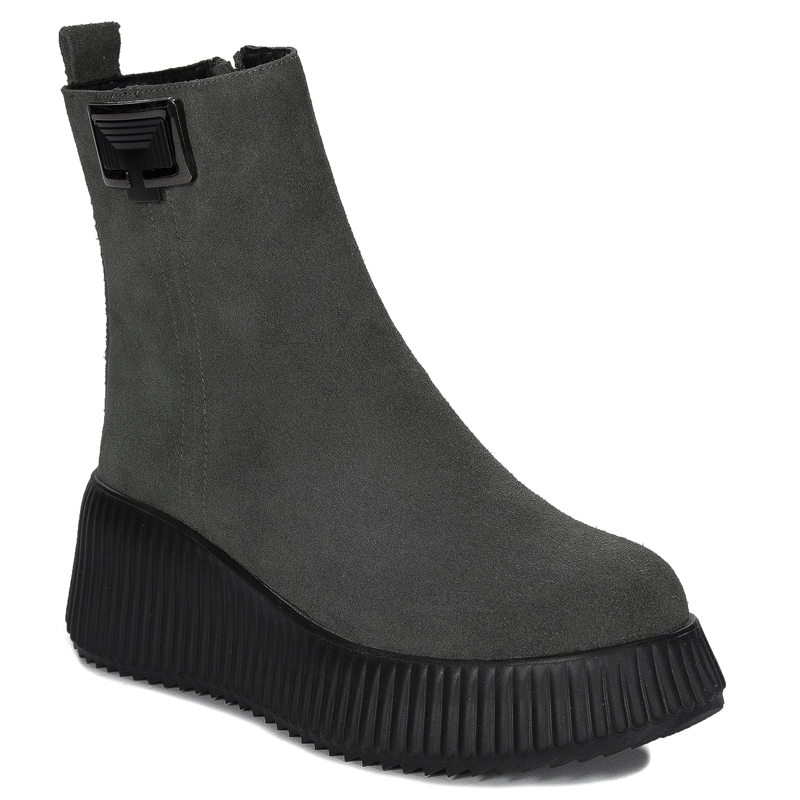 Filippo Grey Suede Ankle Boots for Women