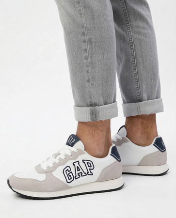 GAP Men's Retro Runner Classic Sports Sneakers White GPM6133050061