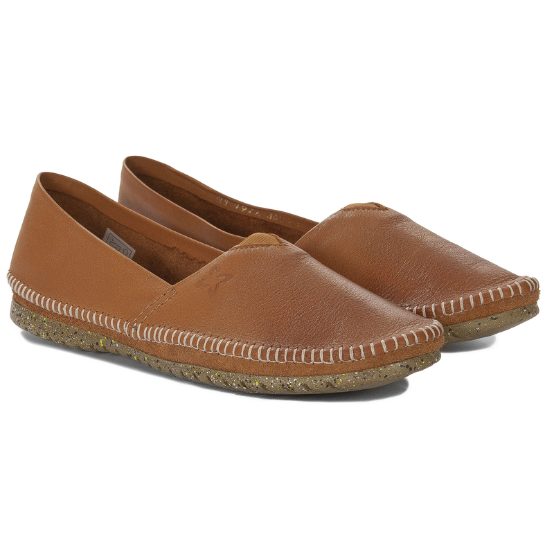 Maciejka Leather Comfortable Slip On Shoes Artistic Ginger T1929-29/00-0
