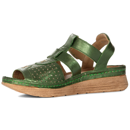 Maciejka Women's Leather Sandals Green