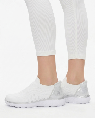 Rieker Slip-On Sneakers Breathable Silver White M5072-80