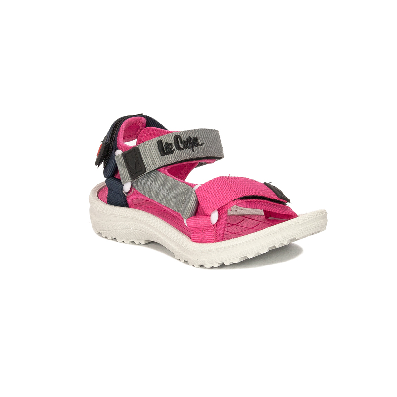 Lee Cooper Children's girls' sandals with Velcro Black Fuxia Fushia