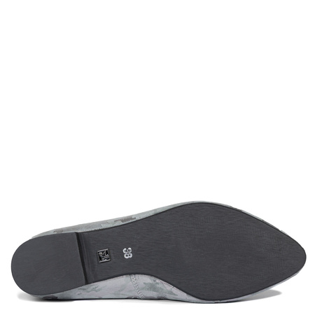 Maciejka Suede Ballet Flats Almond Toe Grey 4100W-05/00-8