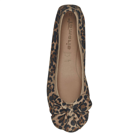 Tamaris Baleriny Skórzane Leopard