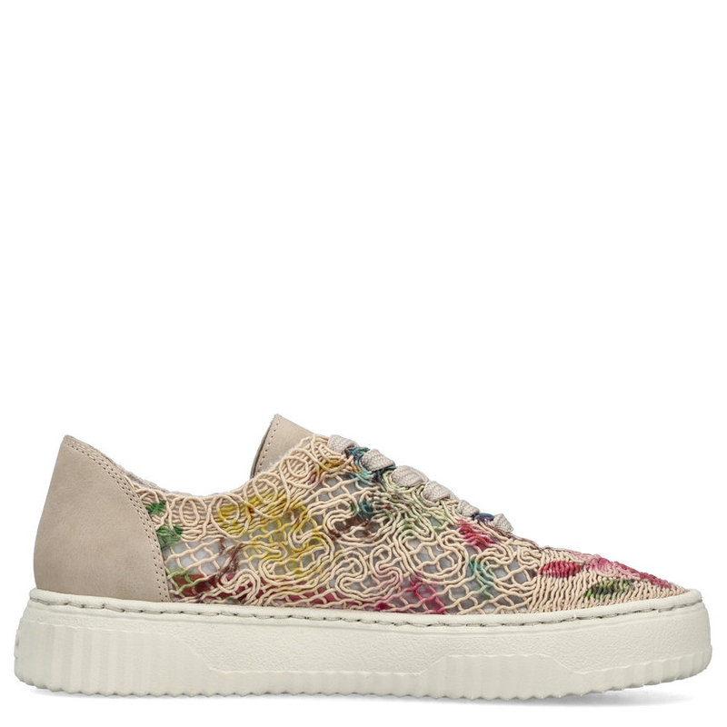 Rieker Wielokolorowe Sneakersy Damskie Ażurowe Tekstylne N9919-91