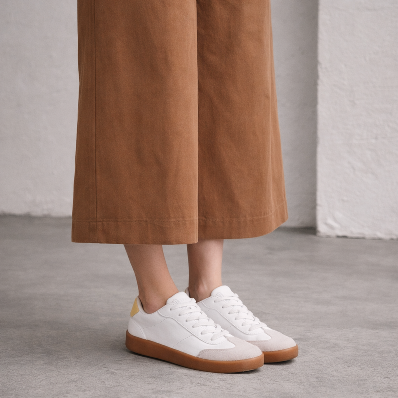 Big Star Retro Sneakers Low-Top Sports Shoes with Gum Sole White TT274421-WHITE