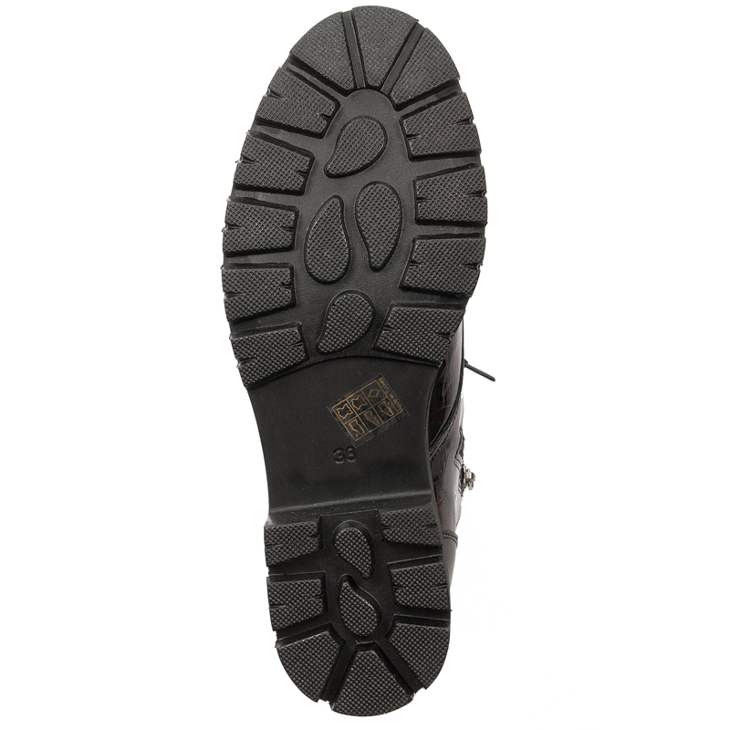 Artiker boots, leather, insulated, black and burgundy