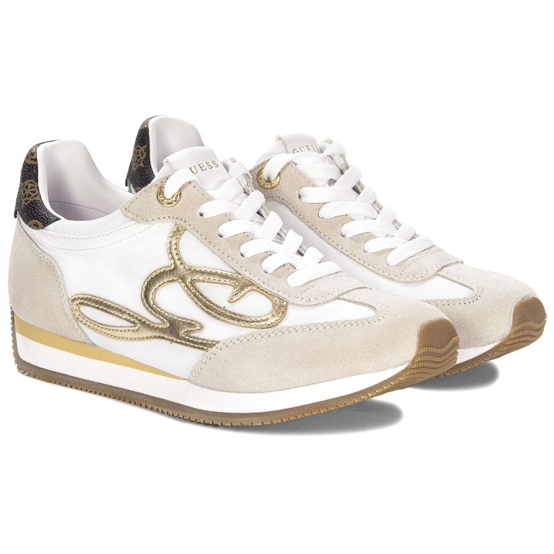 Guess Sneakersy Damskie Sznurowane White