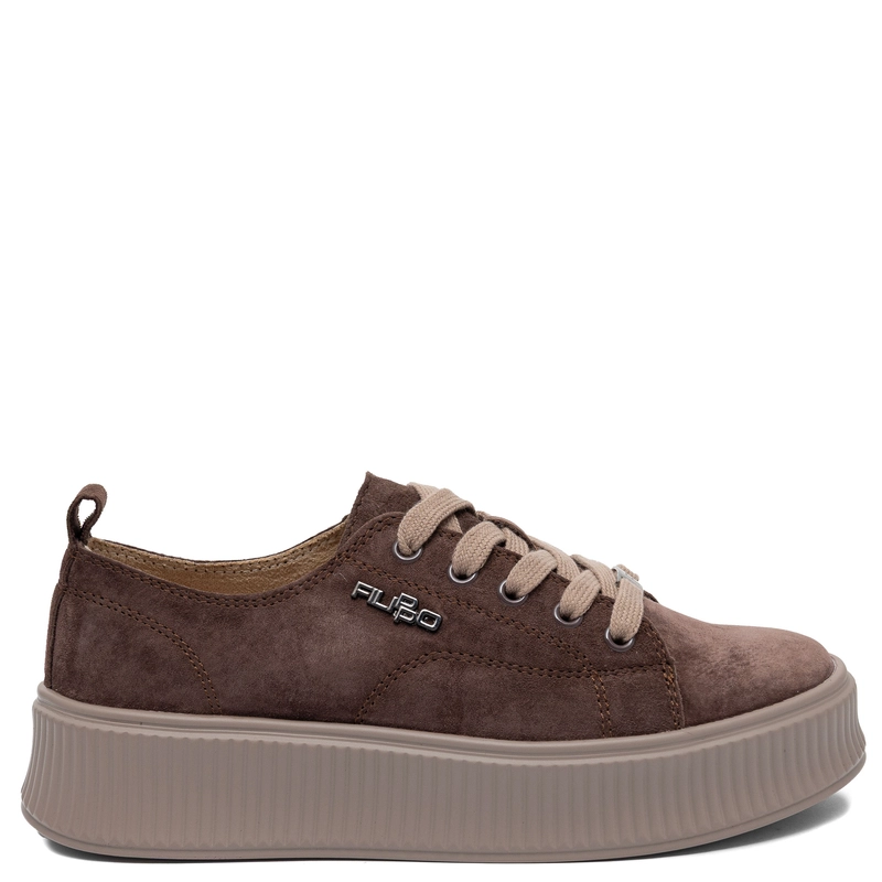 Filippo Suede Platform Sneakers Brown DP6122-26-D-BR