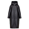 Opra Women's leather Rim Black Coat