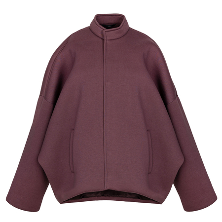 OPRA Oversize Cocoon Jacket Stand Collar Burgundy OP-KU-NUBA-WINE