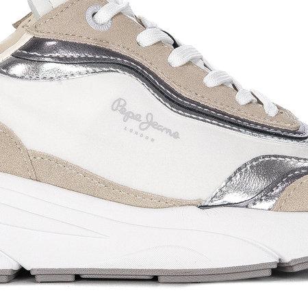 Pepe Jeans Sneakersy damskie White Arrow Layer Białe