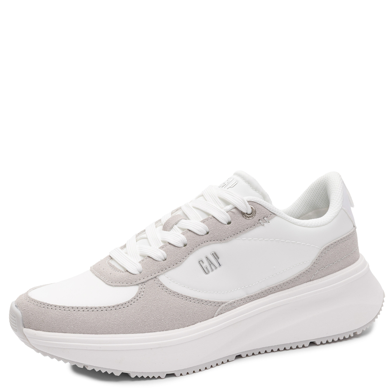 GAP Sneakersy Damskie na Platformie z Materiału Białe GPW6155300061