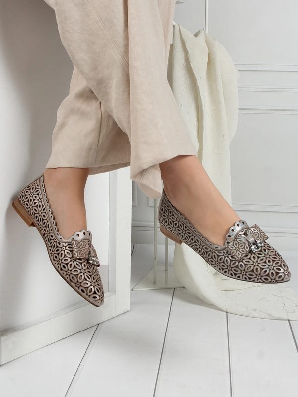 Boccato 010-724-150 Silver Flat Shoes