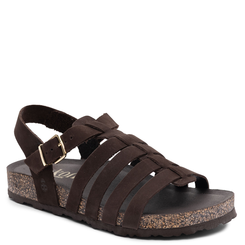 Yokono Jerba Leather Sandals Brown JERBA-260-NOB-MAR