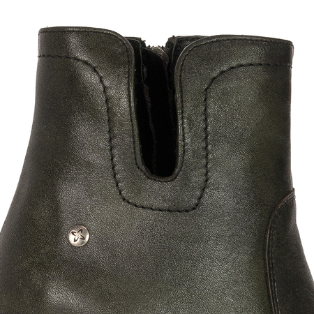 Maciejka Green Leather Women's Boots