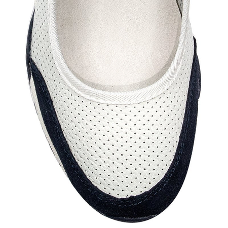Filippo DP142-24 WH NV White/Navy Ballerina