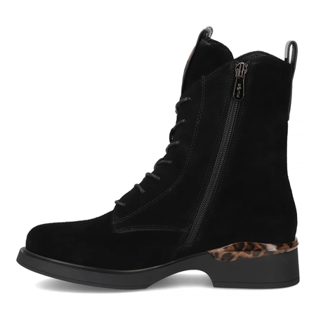 Filippo Suede Lace-Up Ankle Boots Insulated Black DBT7221-25-BK