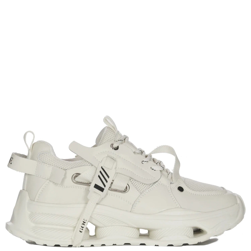 GOE Sneakersy damskie na platformie Beżowe