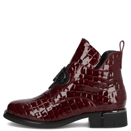 Filippo Leather Ankle Boots Burgundy DBT7191-26-BG