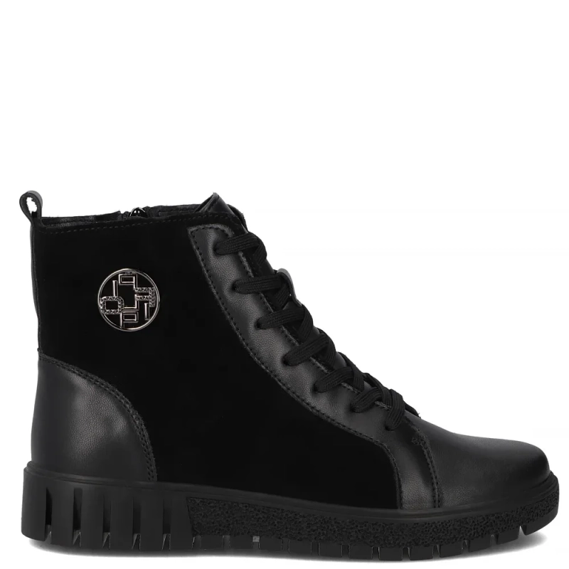 Filippo Women's Leather Insulated Lace-Up Ankle Boots Black DBT6359-26-BLK