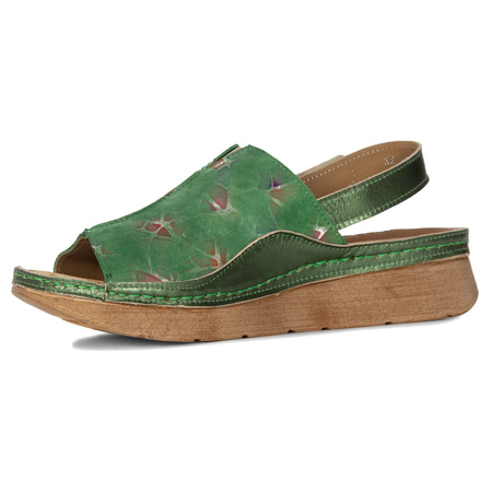 Maciejka Women's Leather Sandals Green