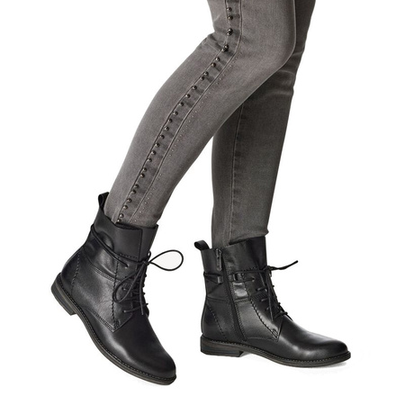 Marco Tozzi Women's Leather Ankle Boots Black