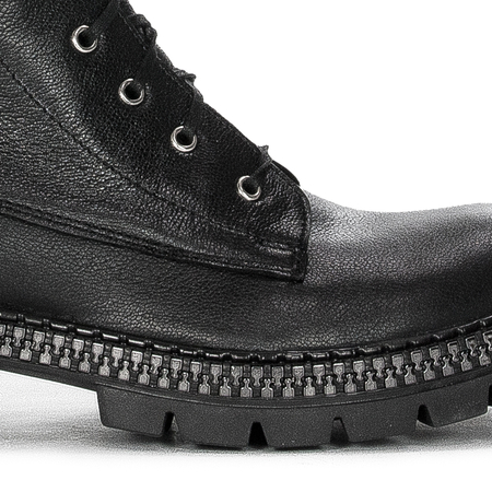 Maciejka Black Women's Lace-Up Boots