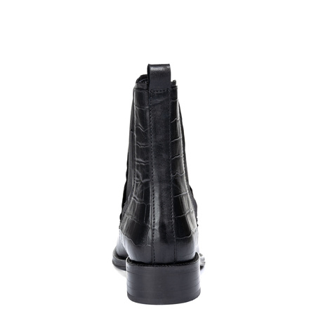 Maciejka Leather Chelsea Ankle Boots Croc-Embossed Heel Black H7173-01/00-7