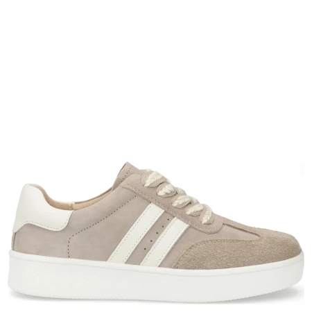 Filippo DP7512-26-BE Skórzane Sneakersy Na Platformie Beżowe DP7512-26-BE