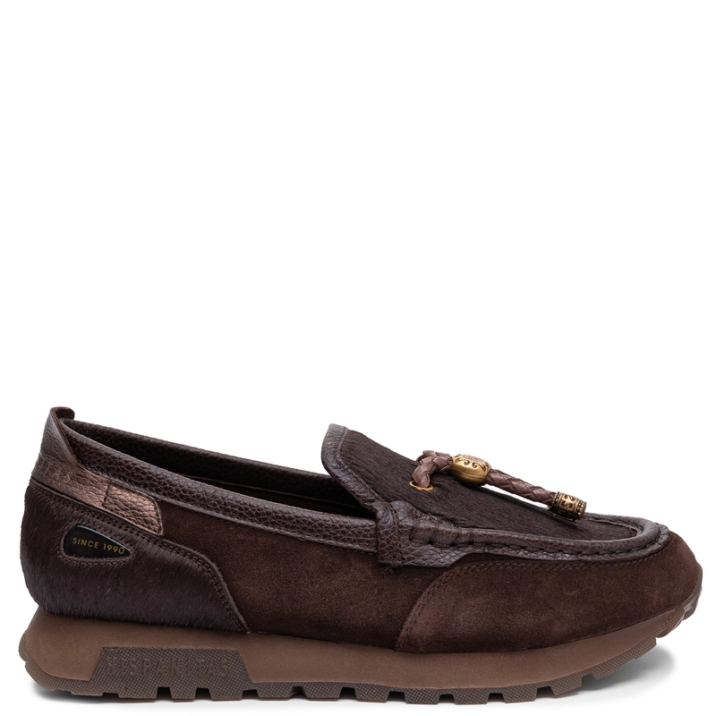 Hispanitas Comfortable Loafers Platform Shoes Chocolate Brown HI265128-ESP