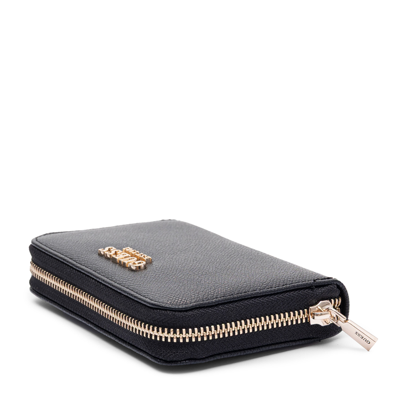 GUESS Portfel Damski Mały Zamek Czarny SWBG7898140-BLACK